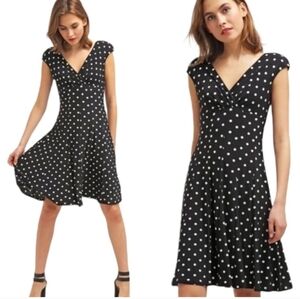 Lauren Ralph Lauren Black and White Polka Dot Mini Dress